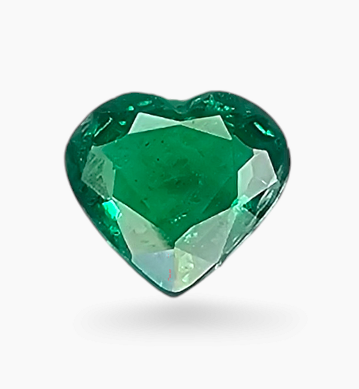Natural Zambian Emerald Stone 1.21 Carats Heart Shape Size 7.4x8mm