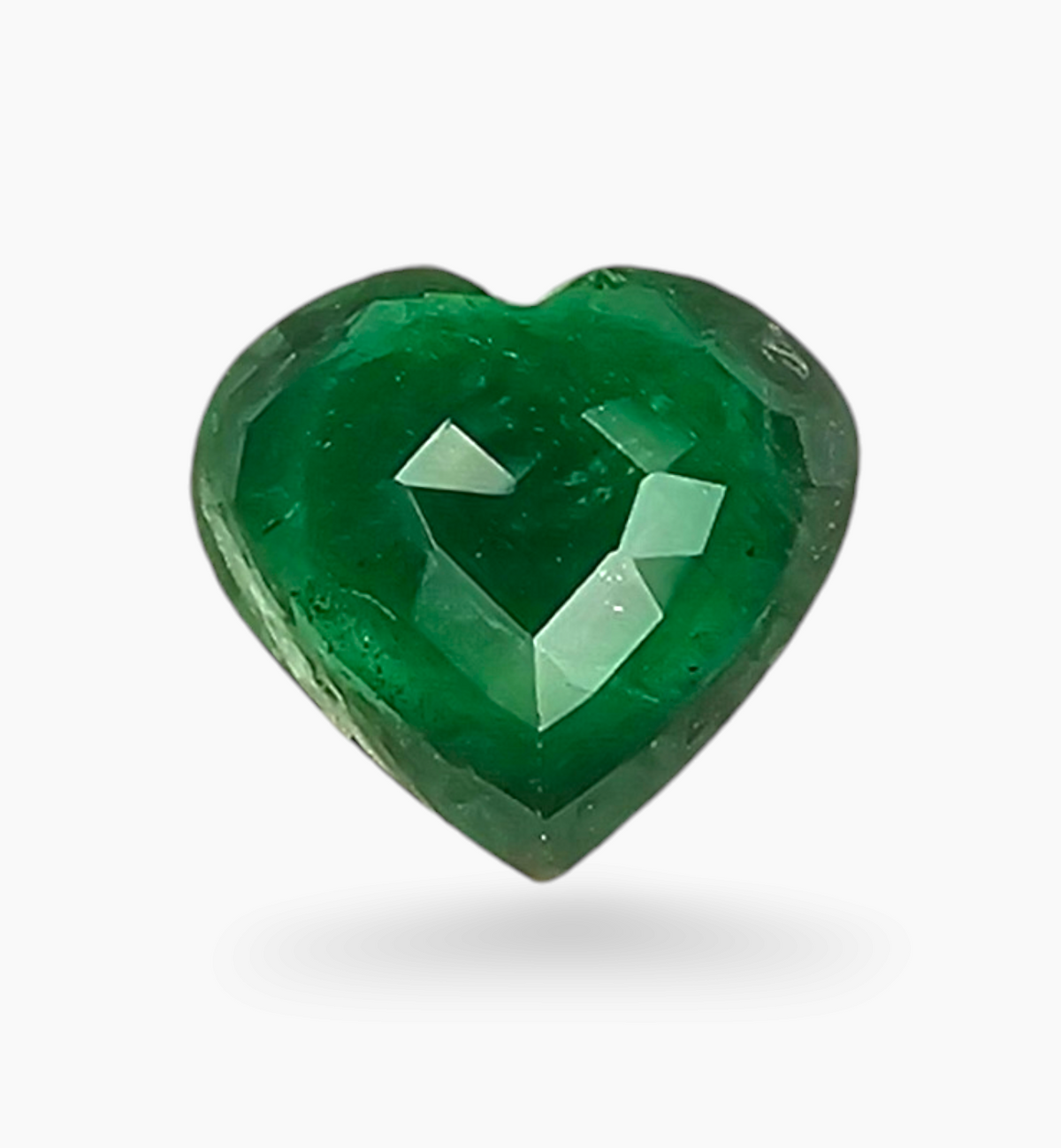 Natural Zambian Emerald Stone 1.21 Carats Heart Shape Size 7.4x8mm
