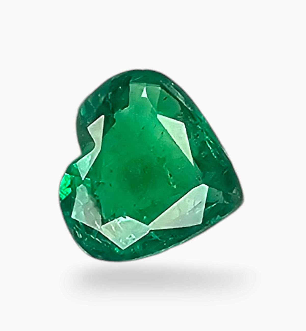 Natural Zambian Emerald Stone 1.21 Carats Heart Shape Size 7.4x8mm