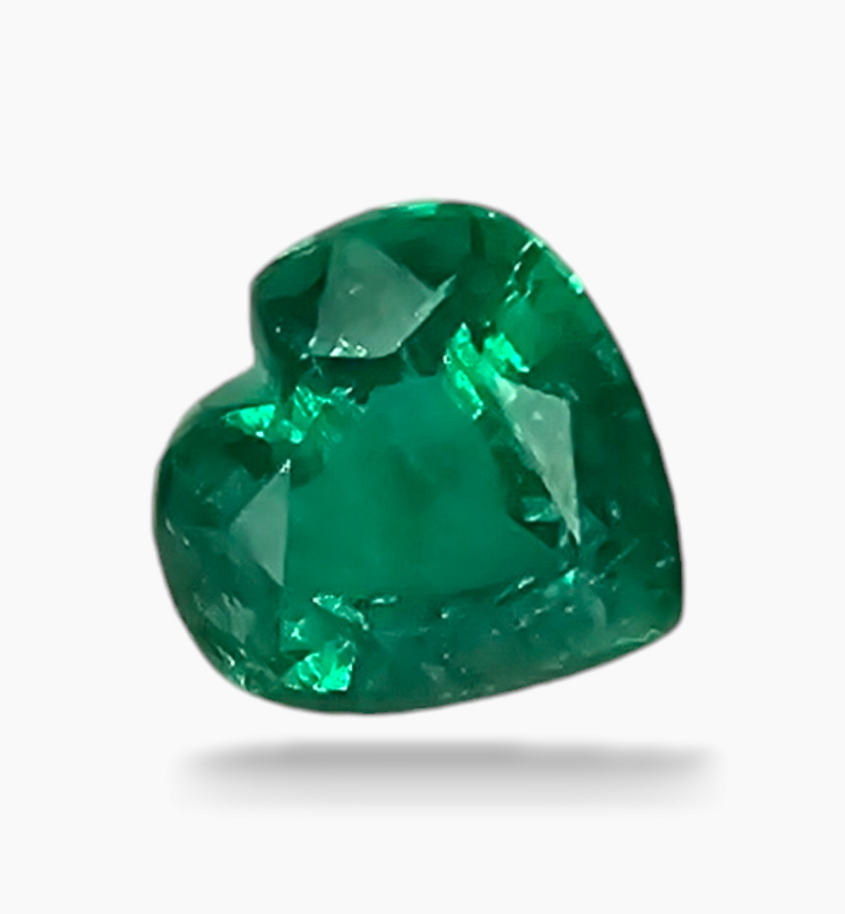 Natural Zambian Emerald Stone 1.33 Carats Heart Shape Size 7x7mm