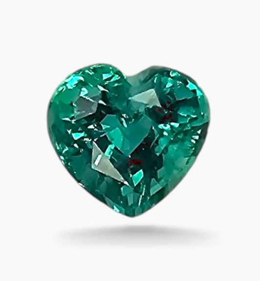 Natural Zambian Emerald Stone 1.42 Carat Heart Shape Size 6.9x7.4mm