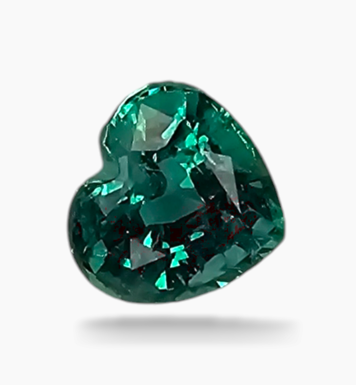 Natural Zambian Emerald Stone 1.42 Carat Heart Shape Size 6.9x7.4mm