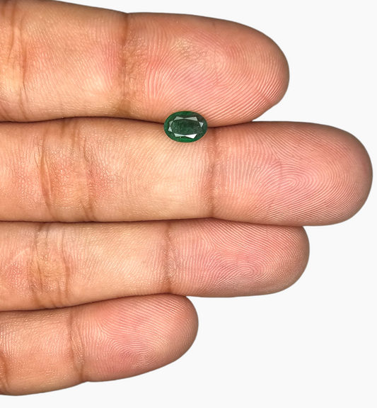 Natural Zambian Emerald Stone 0.46 Carat Oval Shape Size 7x5mm