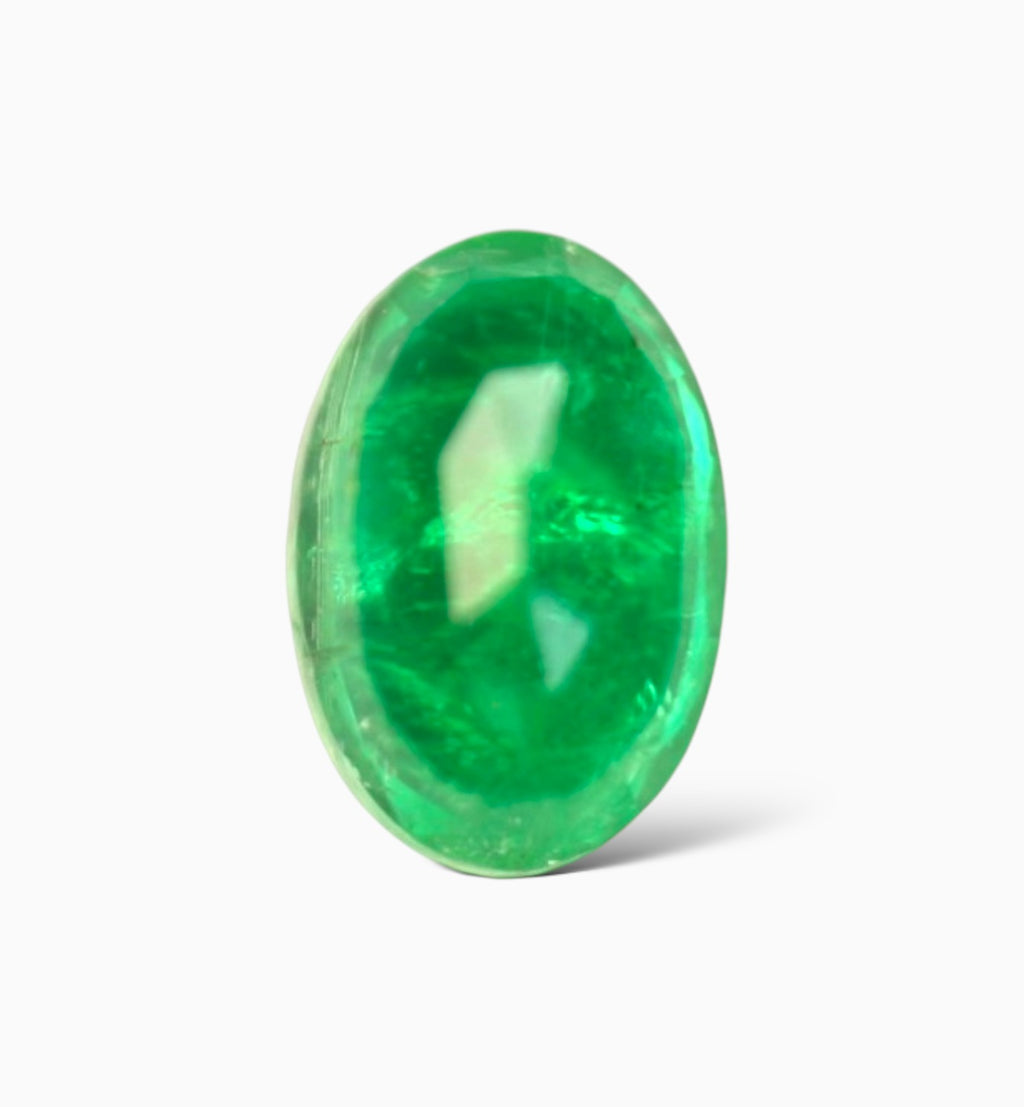 Natural Zambian Emerald Stone 0.44 Carat Oval Shape Size 7x5mm – 7.1x5 mm