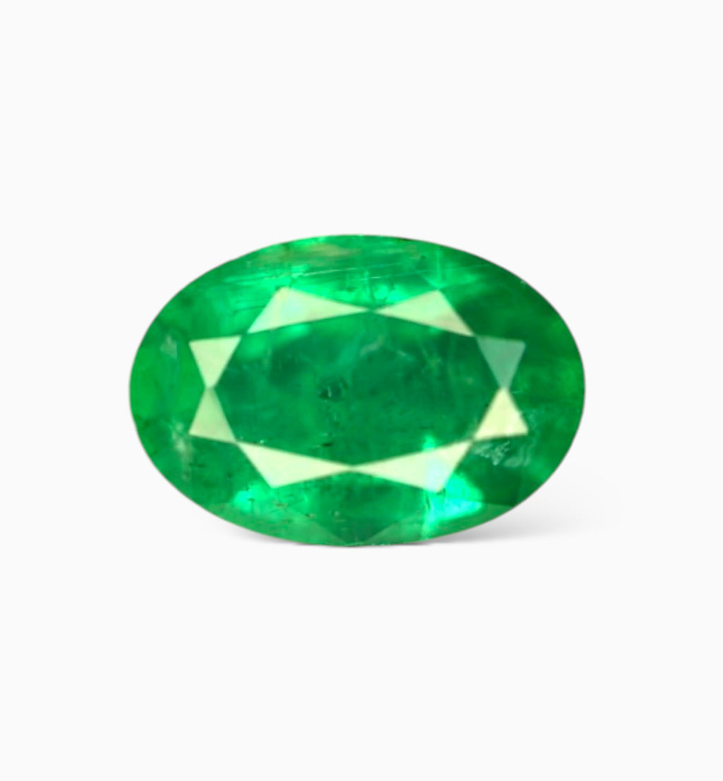 Natural Zambian Emerald Stone 0.44 Carat Oval Shape Size 7x5mm – 7.1x5 mm