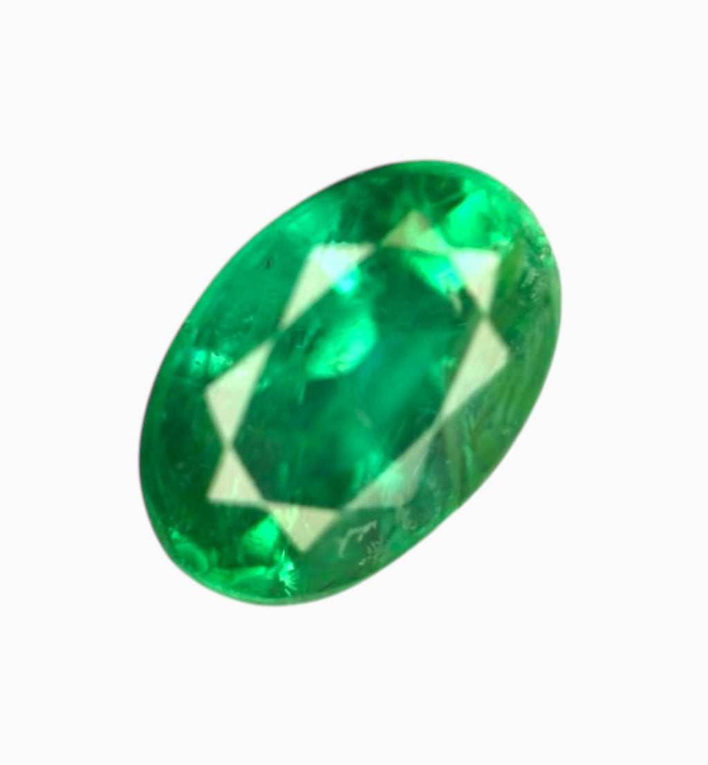 Natural Zambian Emerald Stone 0.49 carat Oval Shape Size 6.1x4.1mm