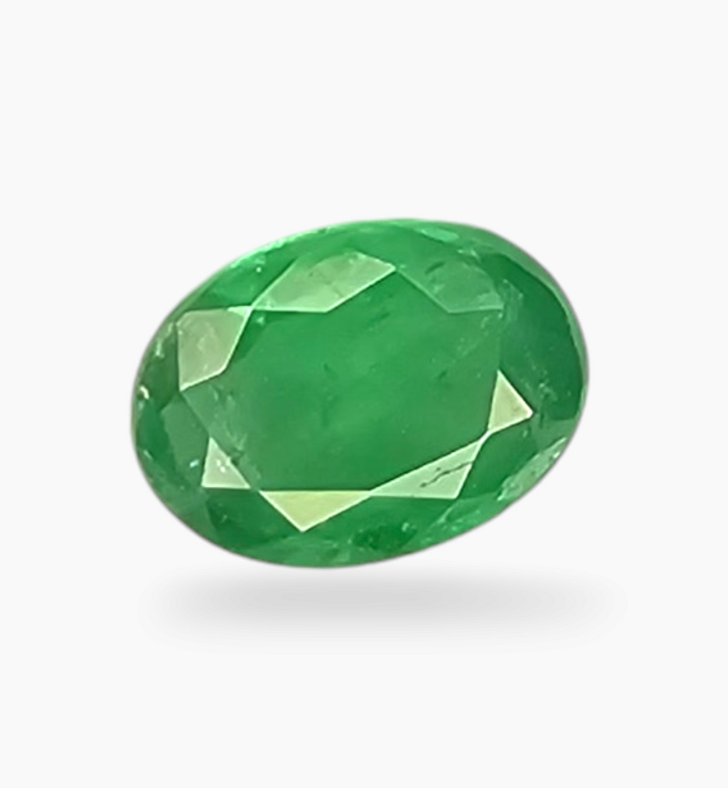 Natural Zambian Emerald Stone 0.72 Carat Oval Shape Size 7x5mm