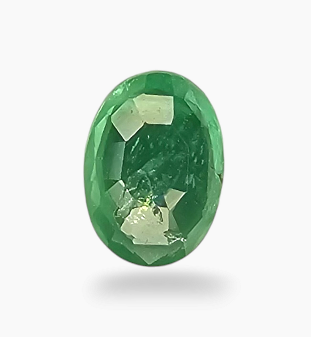 Natural Zambian Emerald Stone 0.72 Carat Oval Shape Size 7x5mm