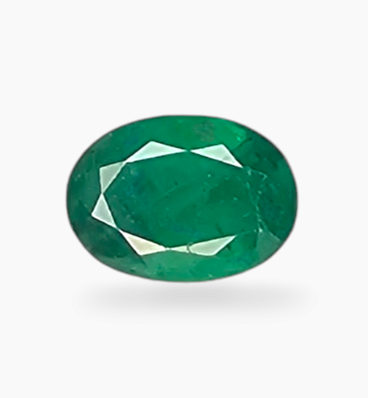 Natural Zambian Emerald Stone 0.82 Carat Oval Shape Size 7.2x5.2mm