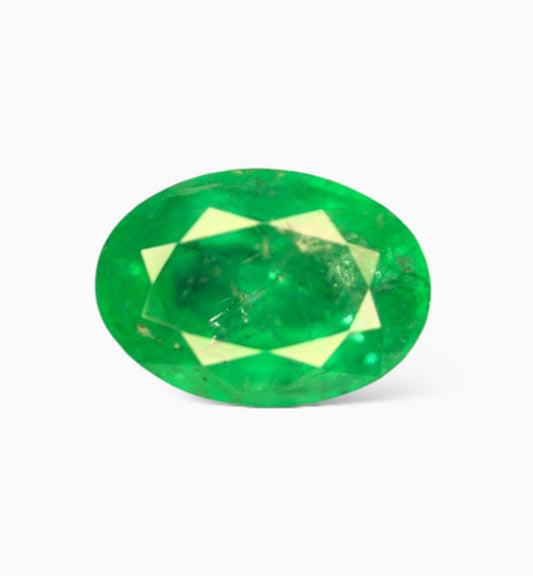 Natural Zambian Emerald Stone 0.84 Carat Oval Shape Size 7.1x5mm