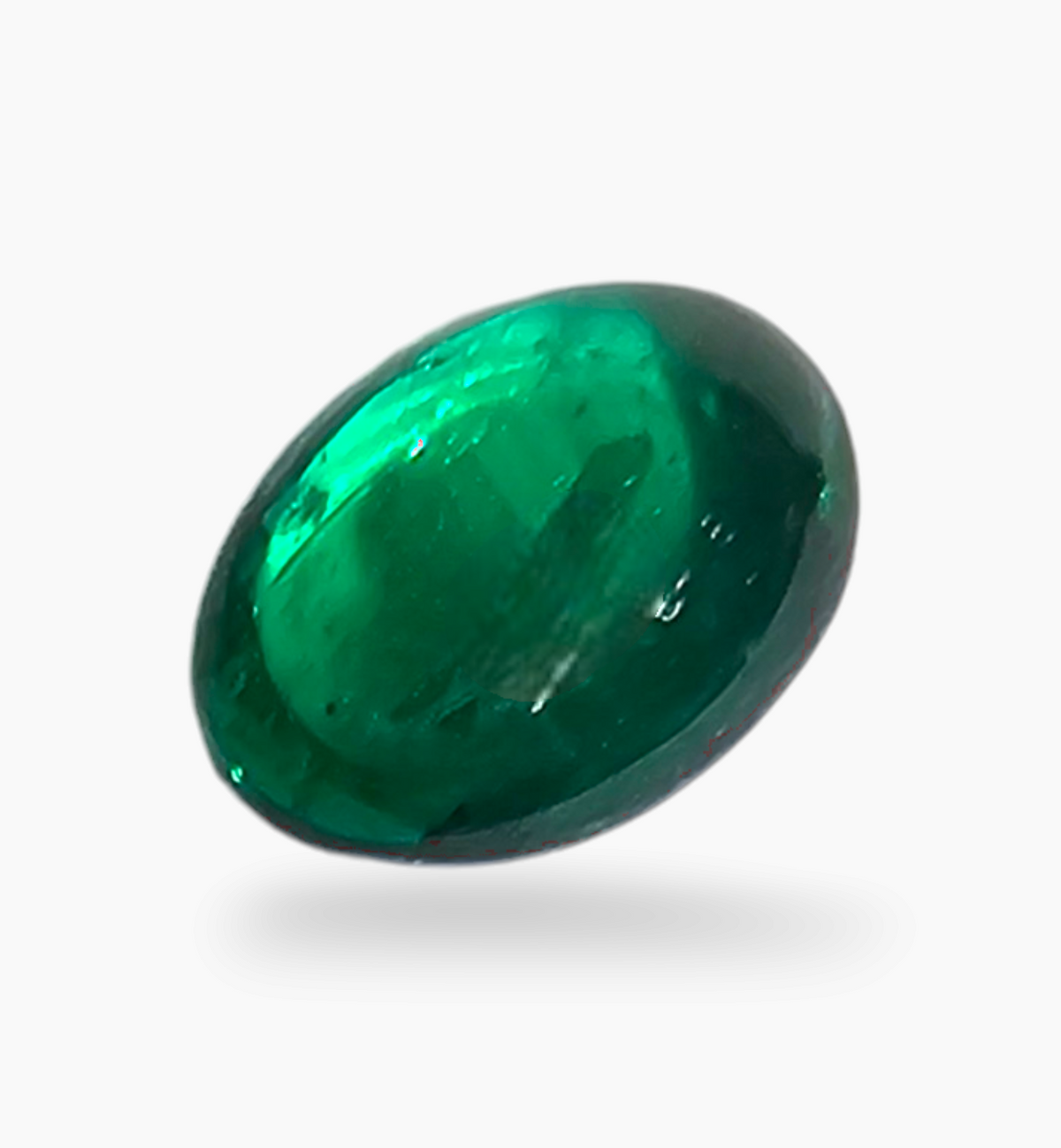 Natural Zambian Emerald Stone 1.46  Carat Oval Cabochon Shape Size 8.6x6.3mm