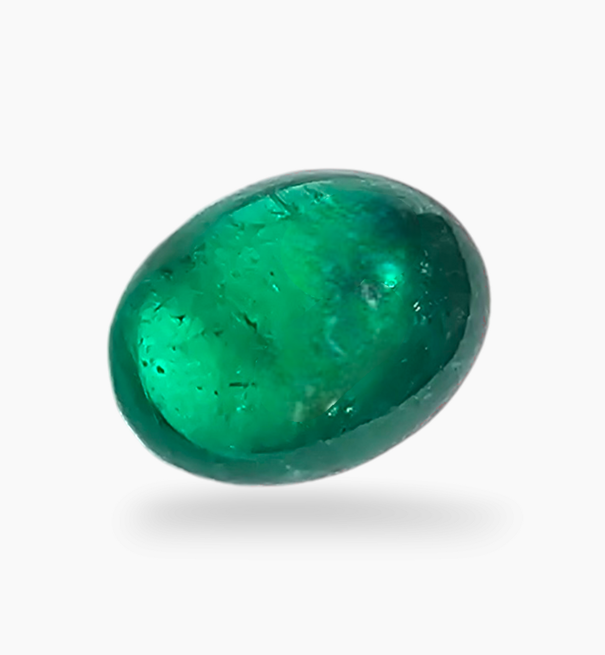 Natural Zambian Emerald Stone 1.88 Carat Oval Cabochon Shape Size 9x7mm