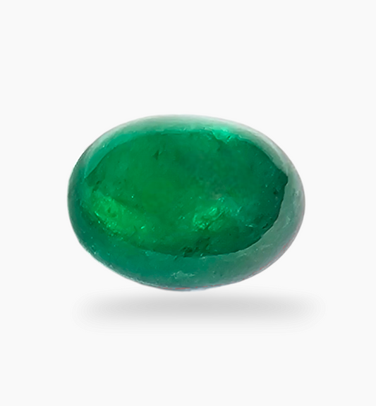 Natural Zambian Emerald Stone 2.02 Carat Oval Cabochon Shape Size 9x6.7mm