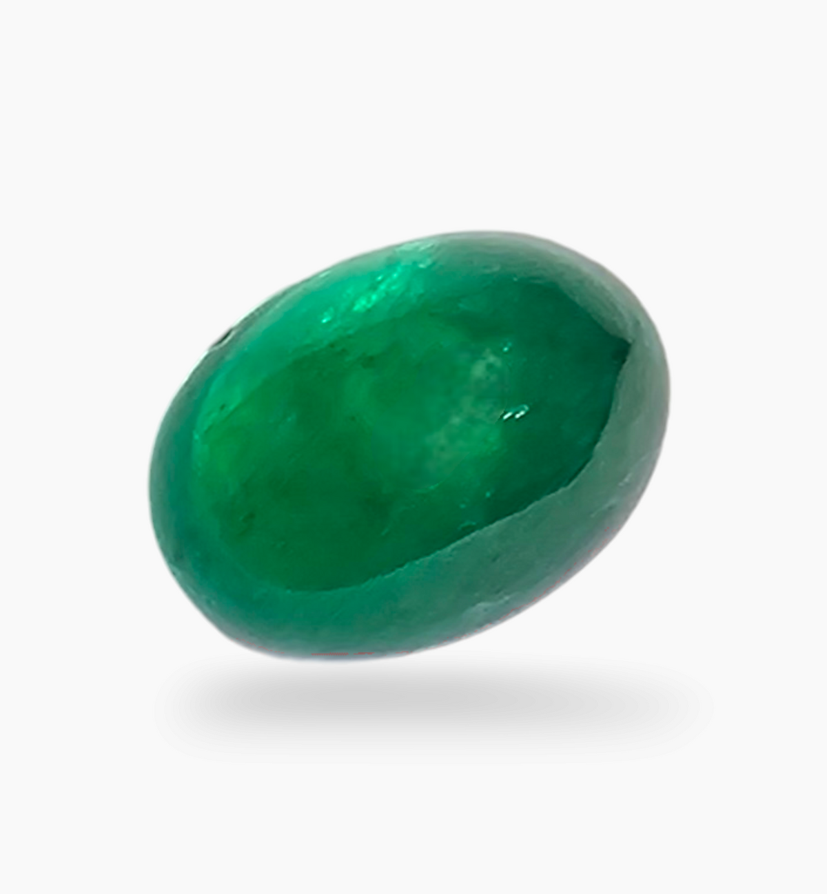 Natural Zambian Emerald Stone 2.02 Carat Oval Cabochon Shape Size 9x6.7mm