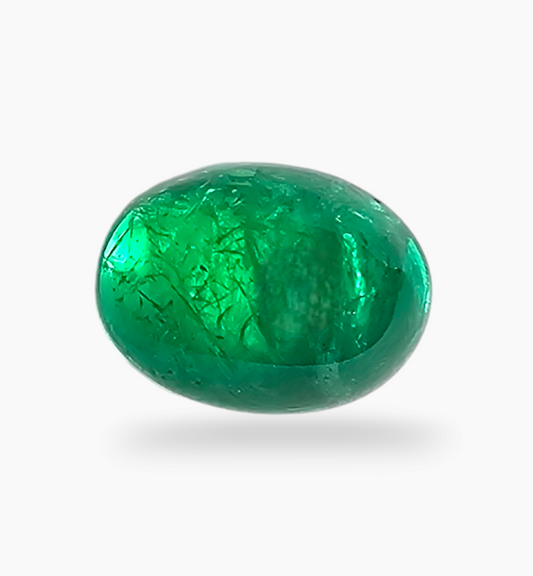 Natural Zambian Emerald Stone 2.20 Carat Oval Cabochon Shape Size 9x6.8mm