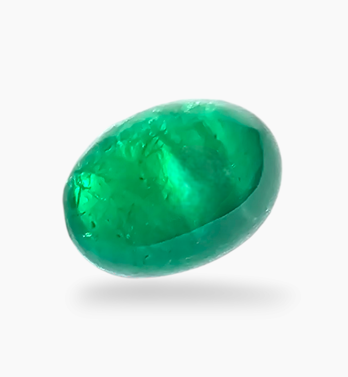 Natural Zambian Emerald Stone 2.20 Carat Oval Cabochon Shape Size 9x6.8mm