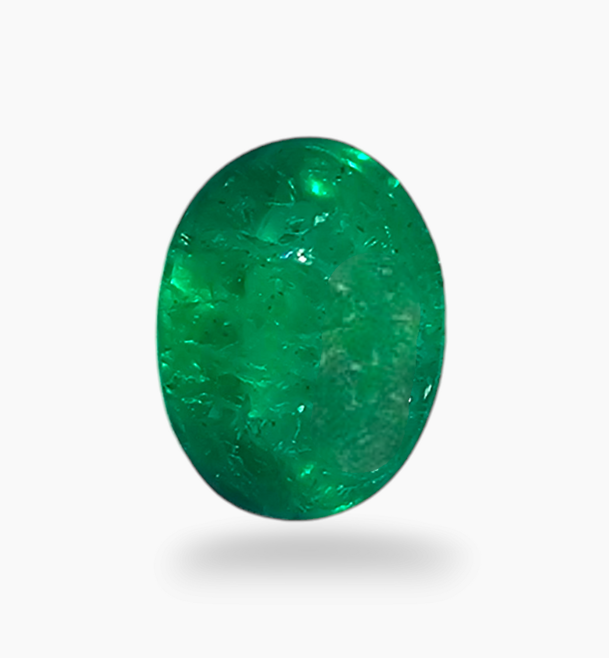 Natural Zambian Emerald Stone 2.20 Carat Oval Cabochon Shape Size 9x6.8mm