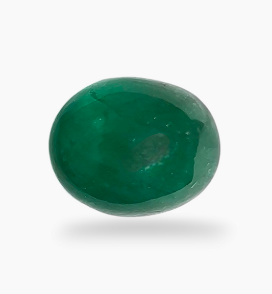 Natural Zambian Emerald Stone 3.45 Carat Oval Cabochon Shape Size 10x8.3mm