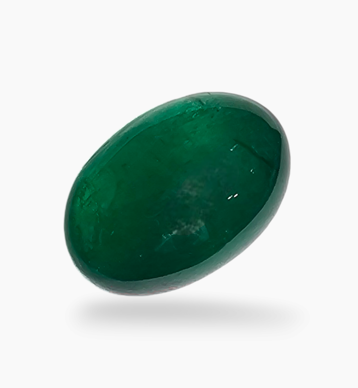 Natural Zambian Emerald Stone 3.69 Carat Oval Cabochon Shape Size 11.5x7.8mm