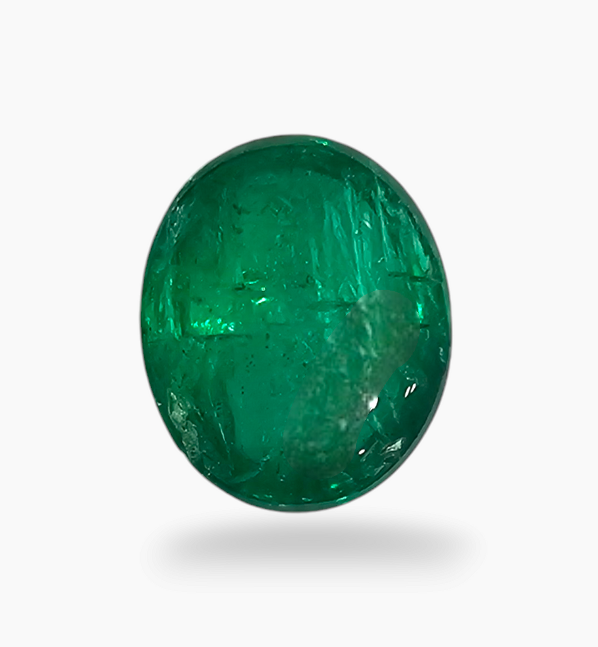 Natural Zambian Emerald Stone 4.40 Carat Oval Cabochon Shape Size 11x9mm