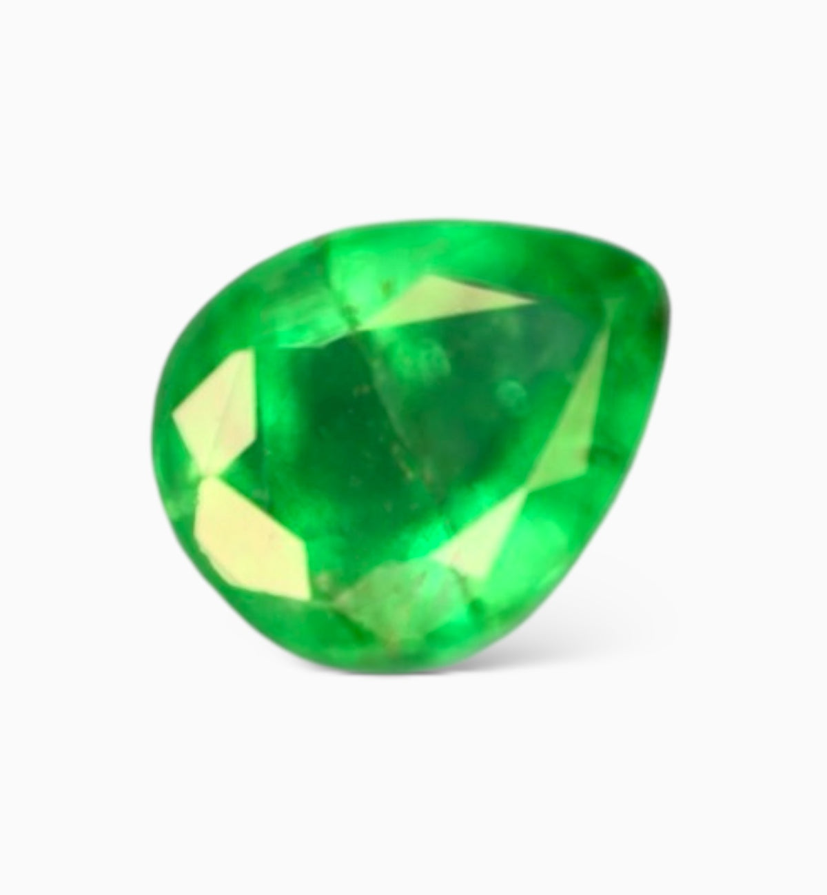 Natural Zambian Emerald Stone 0.51 Carat Pear Shape Size 5.7x4.5mm