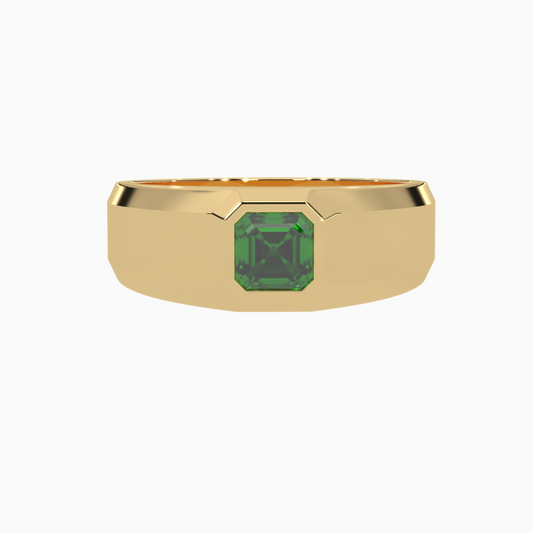 Emerald Ring  AbbAs 18K Yellow Gold