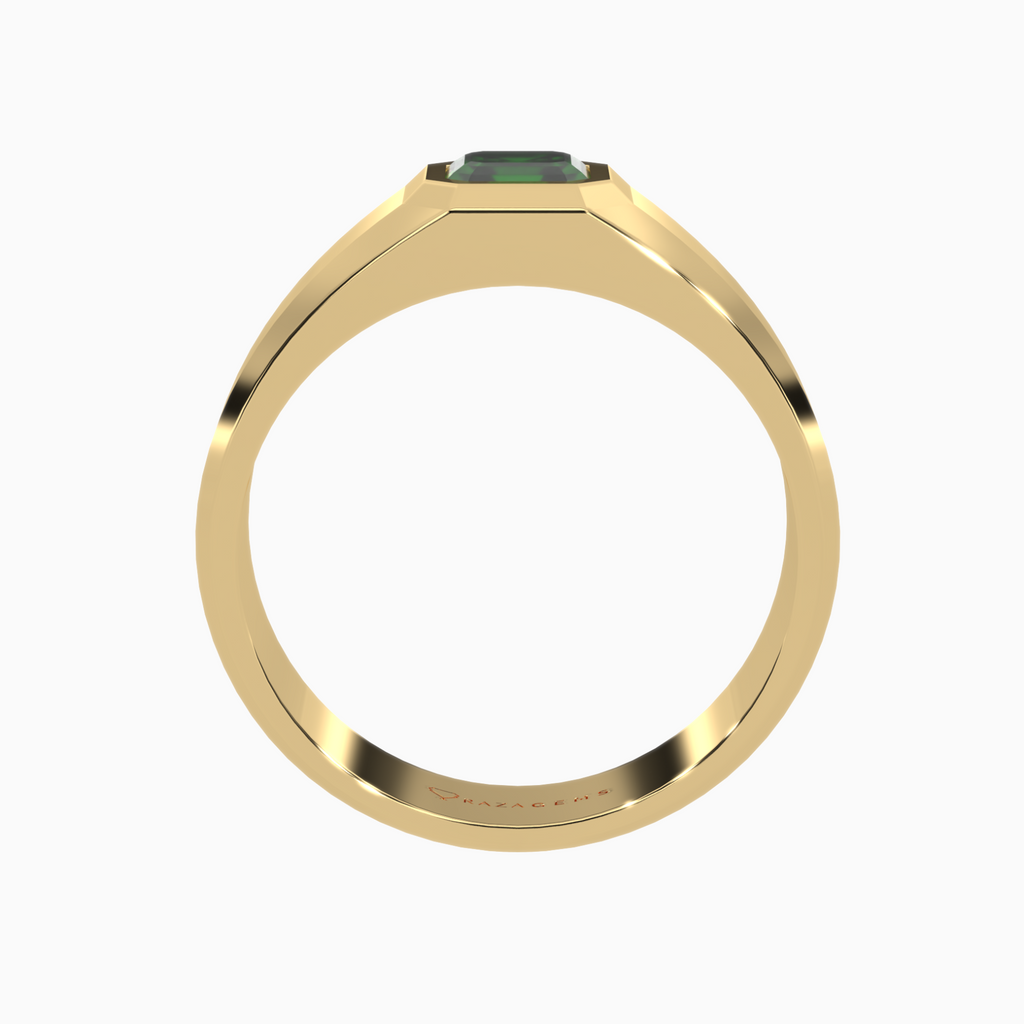 Emerald Ring  AbbAs 18K Yellow Gold