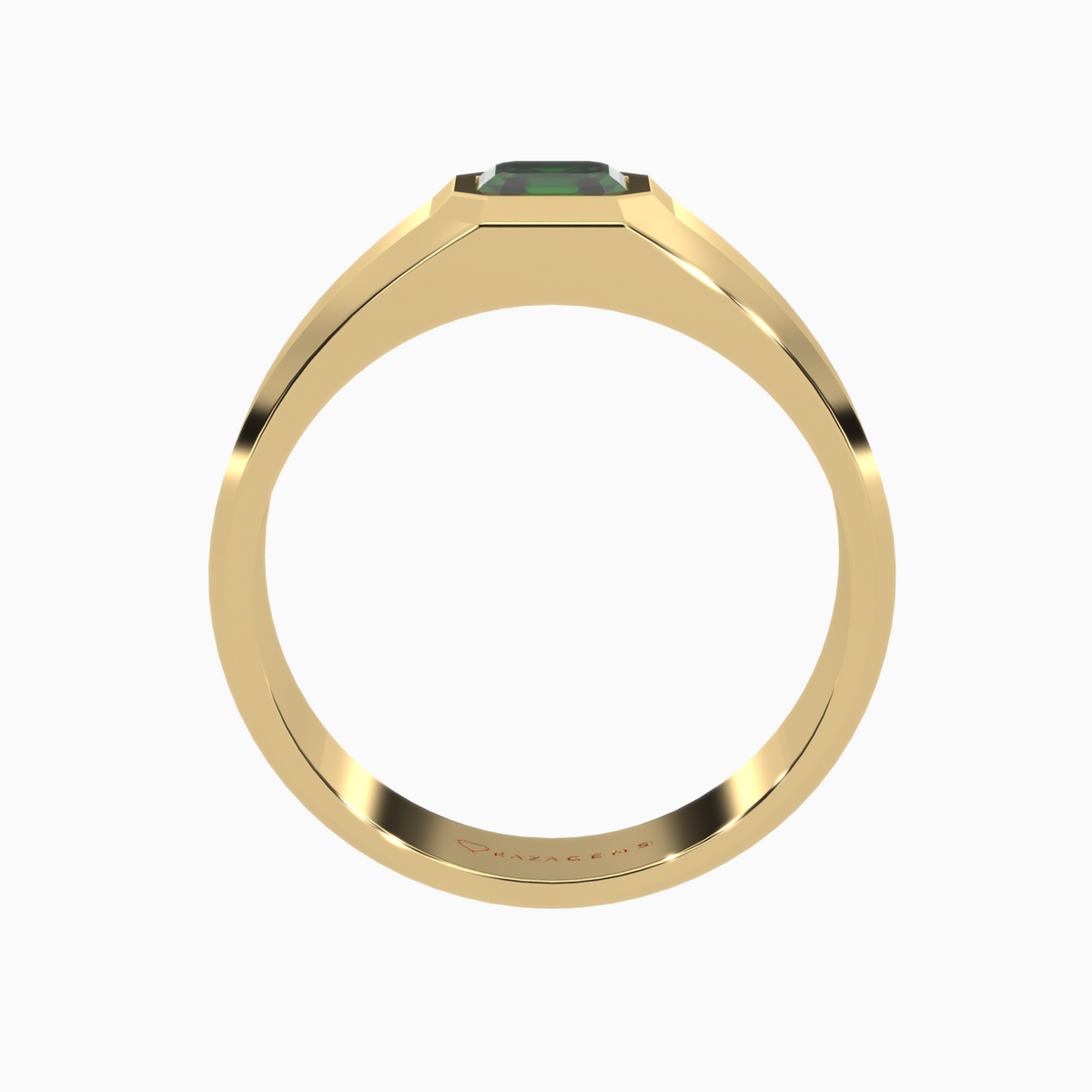 Emerald Ring  AbbAs 18K Yellow Gold