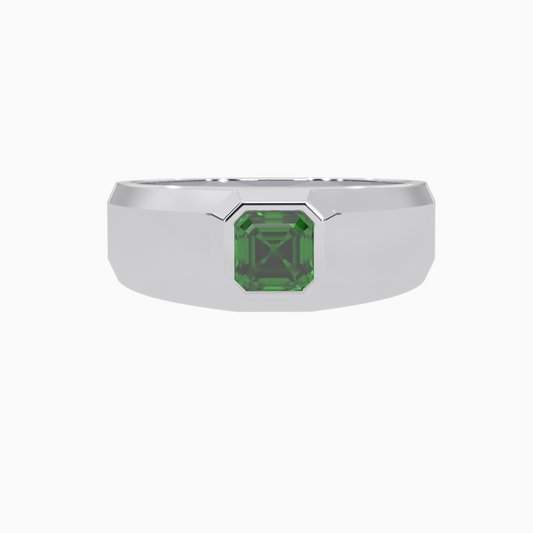 Emerald Ring Abtin Silver