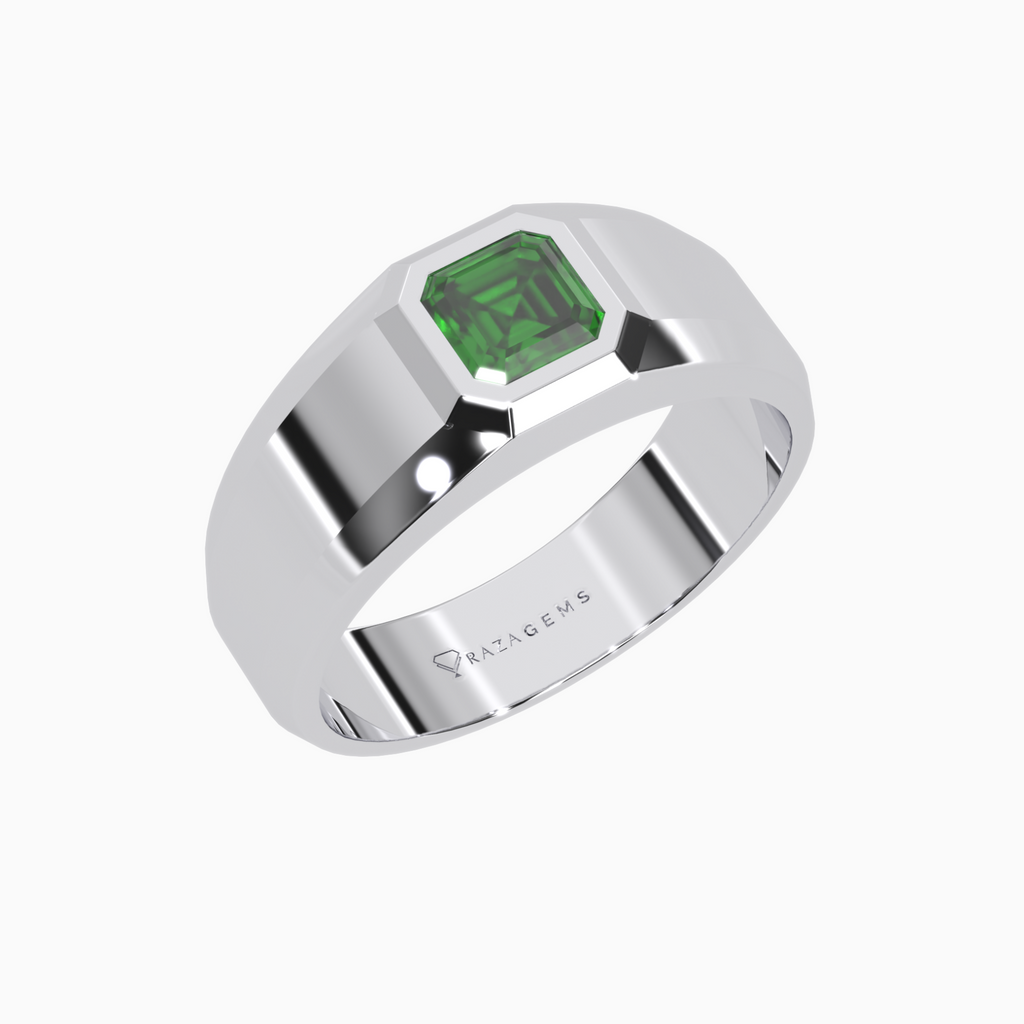 Emerald Ring Abtin Silver