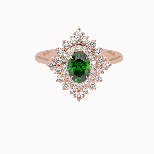 Emerald Ring Arezoo 18K Rose Gold