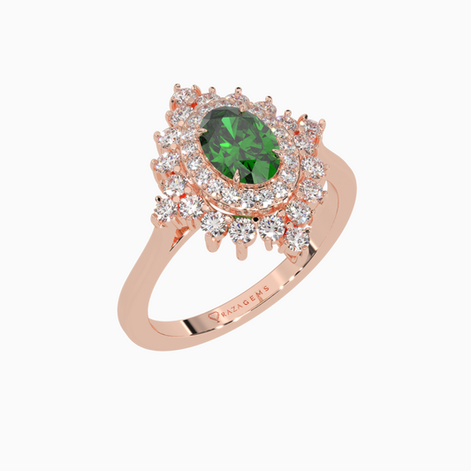 Emerald Ring Arezoo 18K Rose Gold