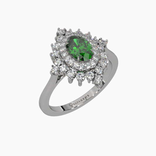 Emerald Ring Arghavan Silver