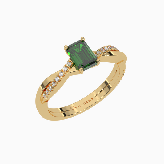 Emerald Ring ArmaghAn 18K Yellow Gold