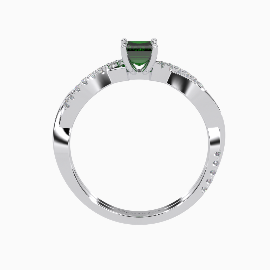 Emerald Ring Ashraf 18K White Gold