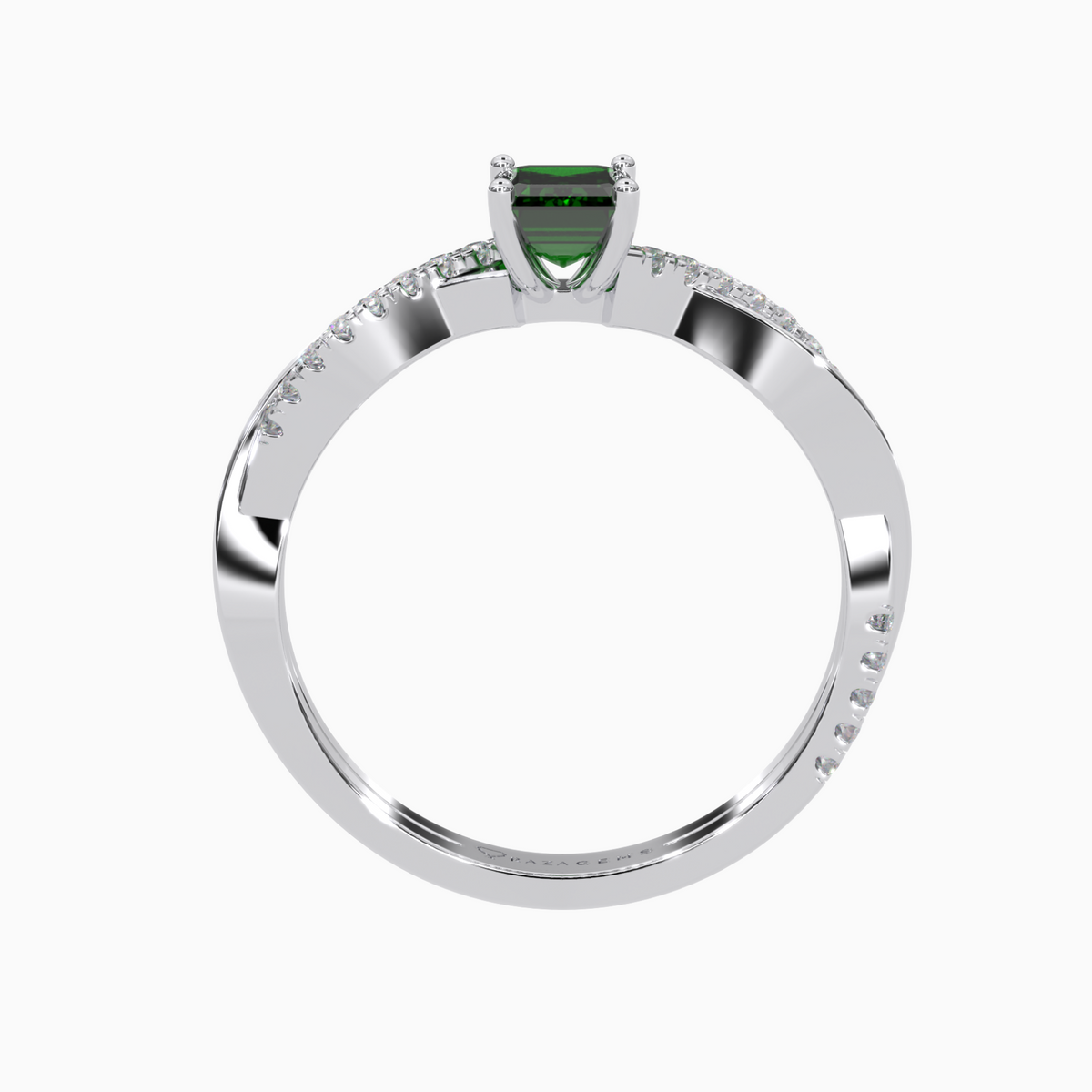 Emerald Ring Ashraf 18K White Gold