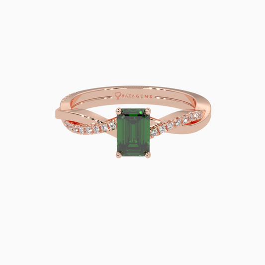 Emerald Ring Assieh 18K Rose Gold