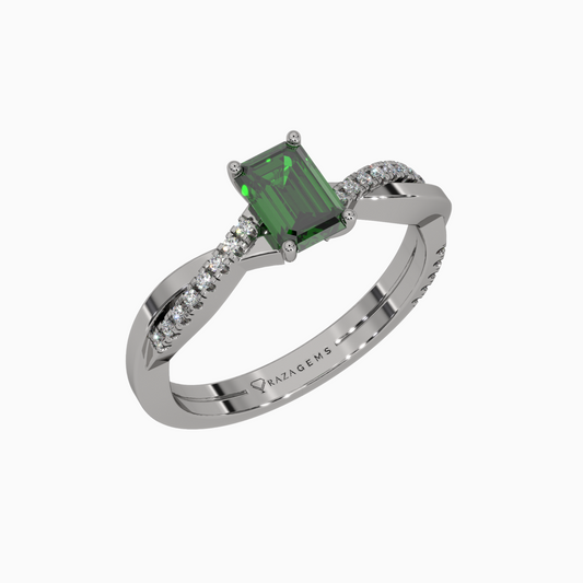 Emerald Ring Atefeh Silver 925