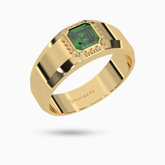 Emerald  Ring  BehnAm 18K Yellow Gold