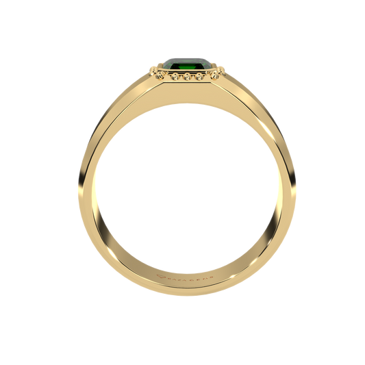 Emerald  Ring  BehnAm 18K Yellow Gold