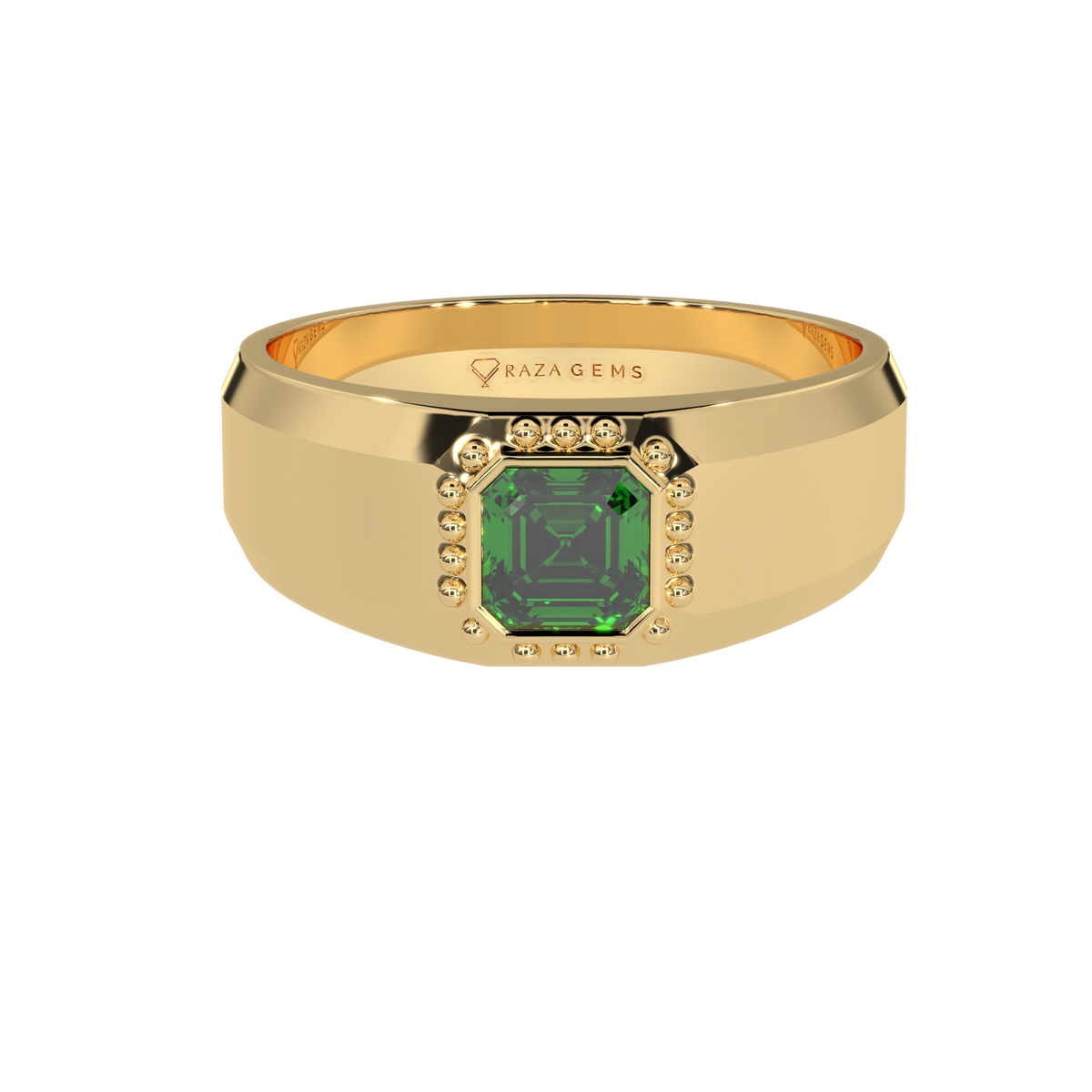 Emerald  Ring  BehnAm 18K Yellow Gold