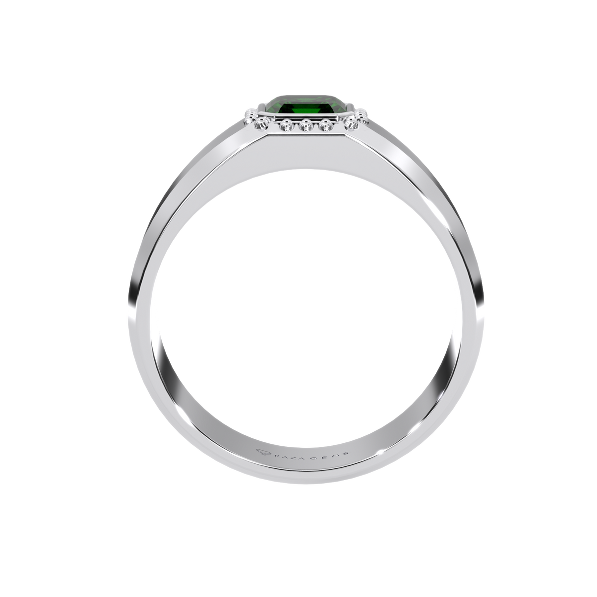 Emerald Ring BehrAd Silver
