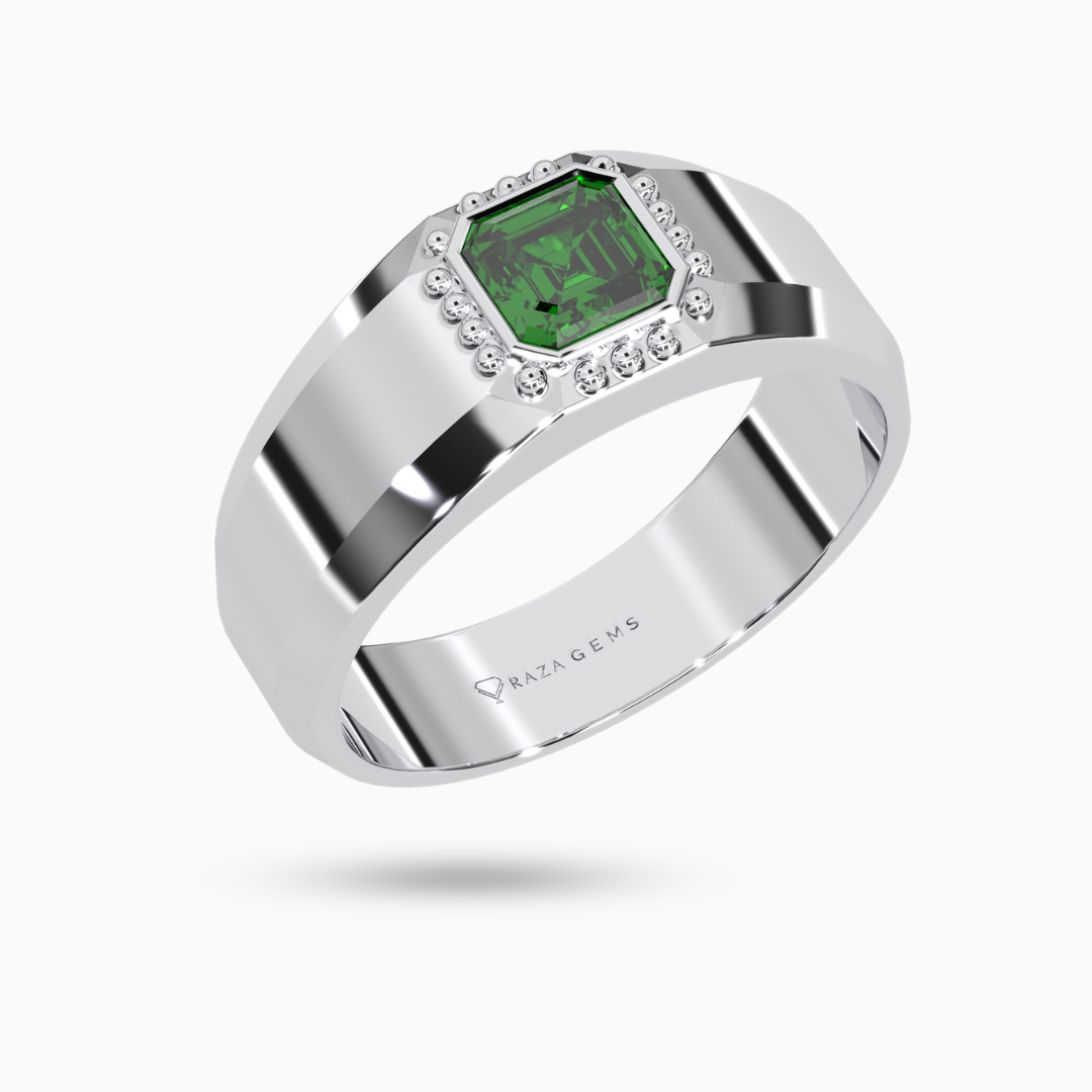 Emerald Ring BehrAd Silver