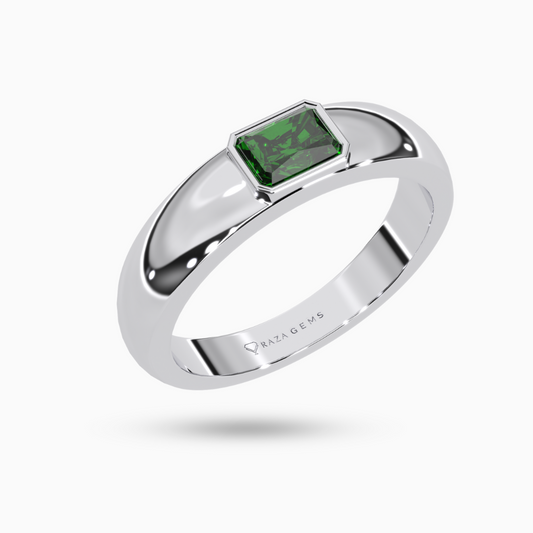 Emerald Ring EbrAhim  Silver