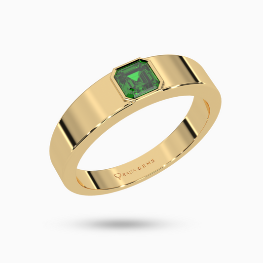 Emerald  Ring  FardAd 18K Yellow Gold