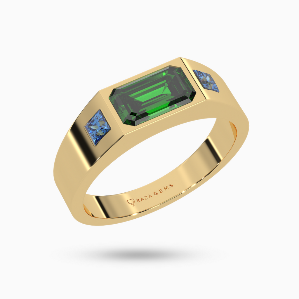 Emerald  Ring  FarjAd 18K Yellow Gold