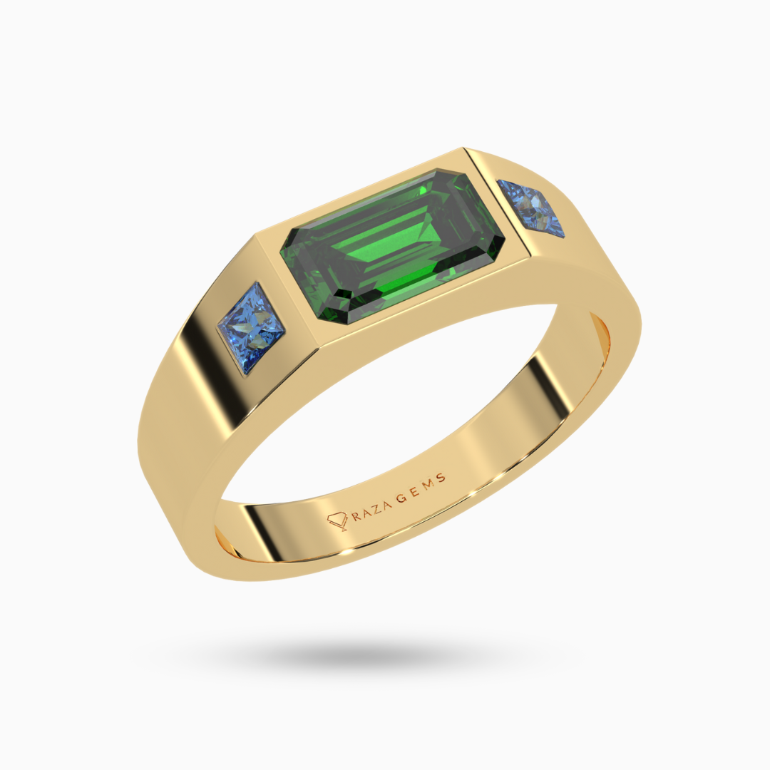 Emerald  Ring  FarjAd 18K Yellow Gold