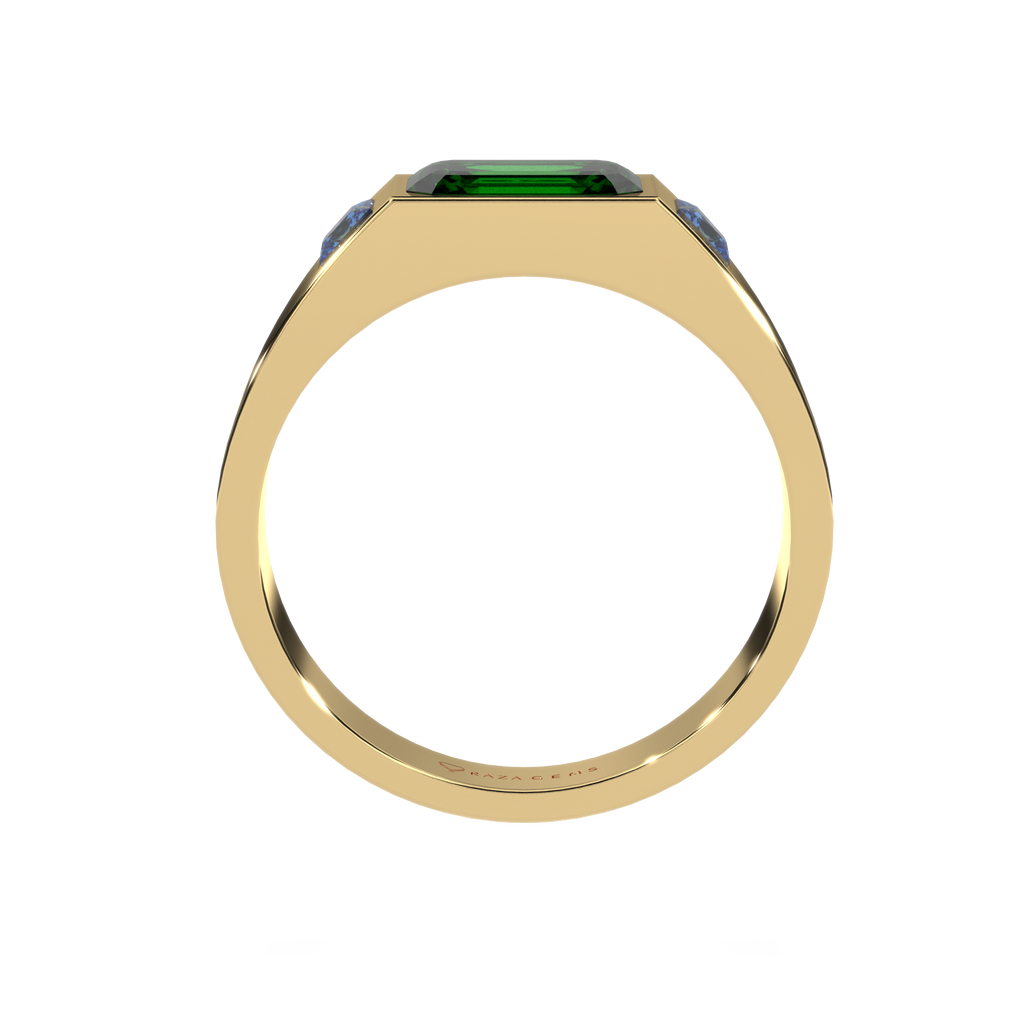 Emerald  Ring  FarjAd 18K Yellow Gold