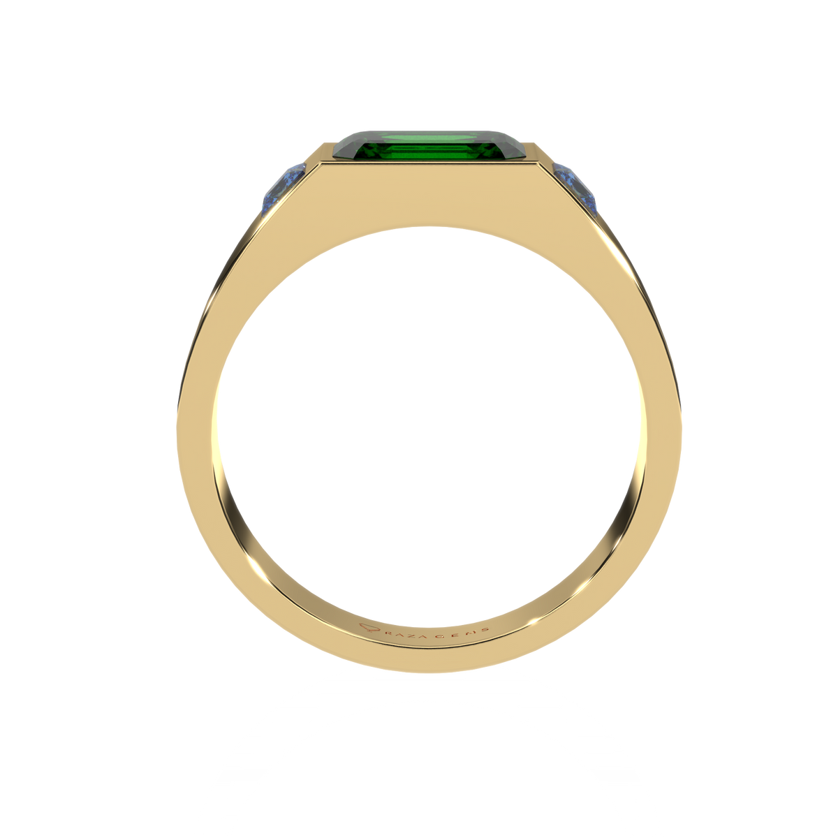 Emerald  Ring  FarjAd 18K Yellow Gold