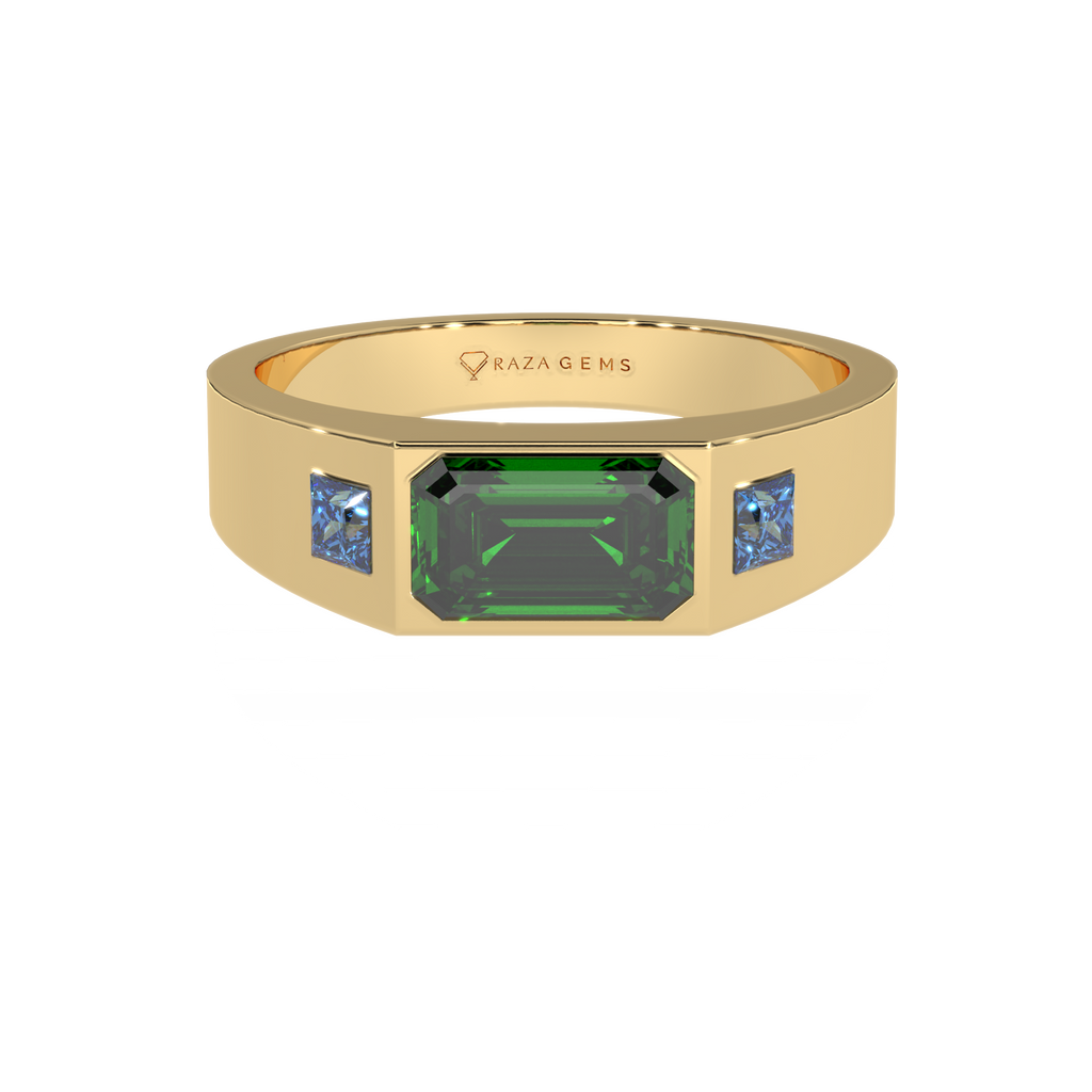 Emerald  Ring  FarjAd 18K Yellow Gold